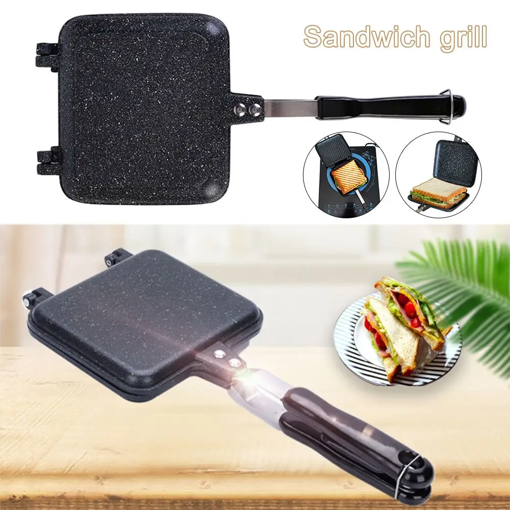 

Бытовой инструмент для кухонной посуды, кухонные принадлежности, складной гриль, сэндвич-машина, двусторонняя сковорода, антипригарная