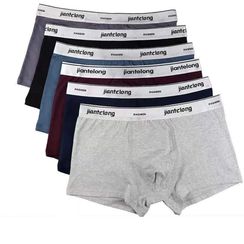 8pcs/Lot Men's Underwear Pure Cotton Youth Mid-rise Boxer Shorts New Sports Antibacterial Male Underpants Man Panties