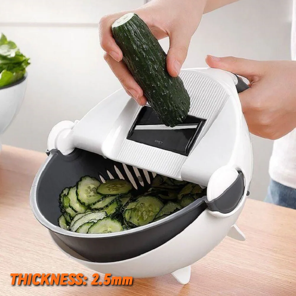multifunctional vegetable cutter kitchen fruit vegs slicer grater shredder with drain basket slicers 9 in 1 gadgets kitchen tool free global shipping
