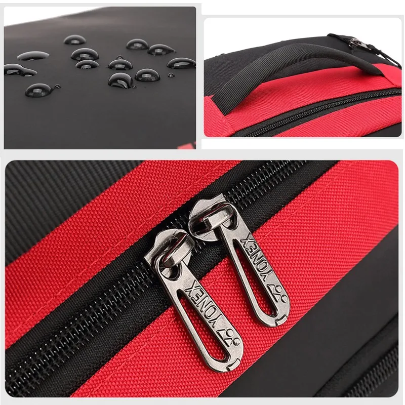Original YONEX Waterproof Sports Badminton Backpack Soft Back Light Weight Tennis Racket Bag For Women Men With Shoe Compartment