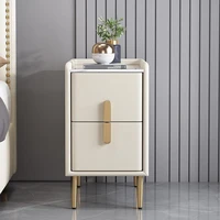 nordic light luxury modern solid wood bedside table cabinet free installation mini bedroom multi layer shelf storage cabinet