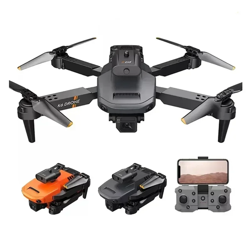 

HJ New RC Quadcopter K6 WIFI FPV Live Transmission With Wide Angle 4K 1080P Camera Gift Toy DroneToy