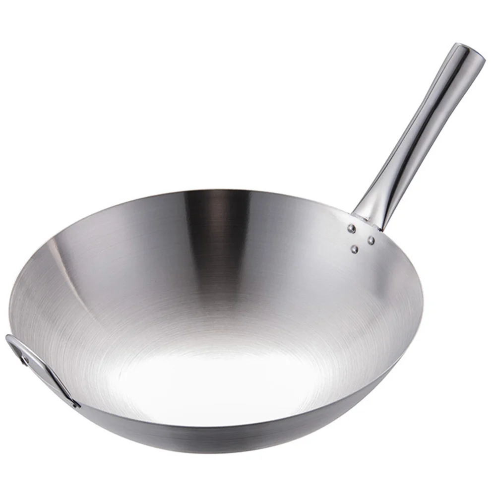 

Pan Wok Frying Stainless Steel Fry Induction Cooking Deep Japanese Omelet Skillet Grilling Kitchen Duty Heavy Stove Pans Stick