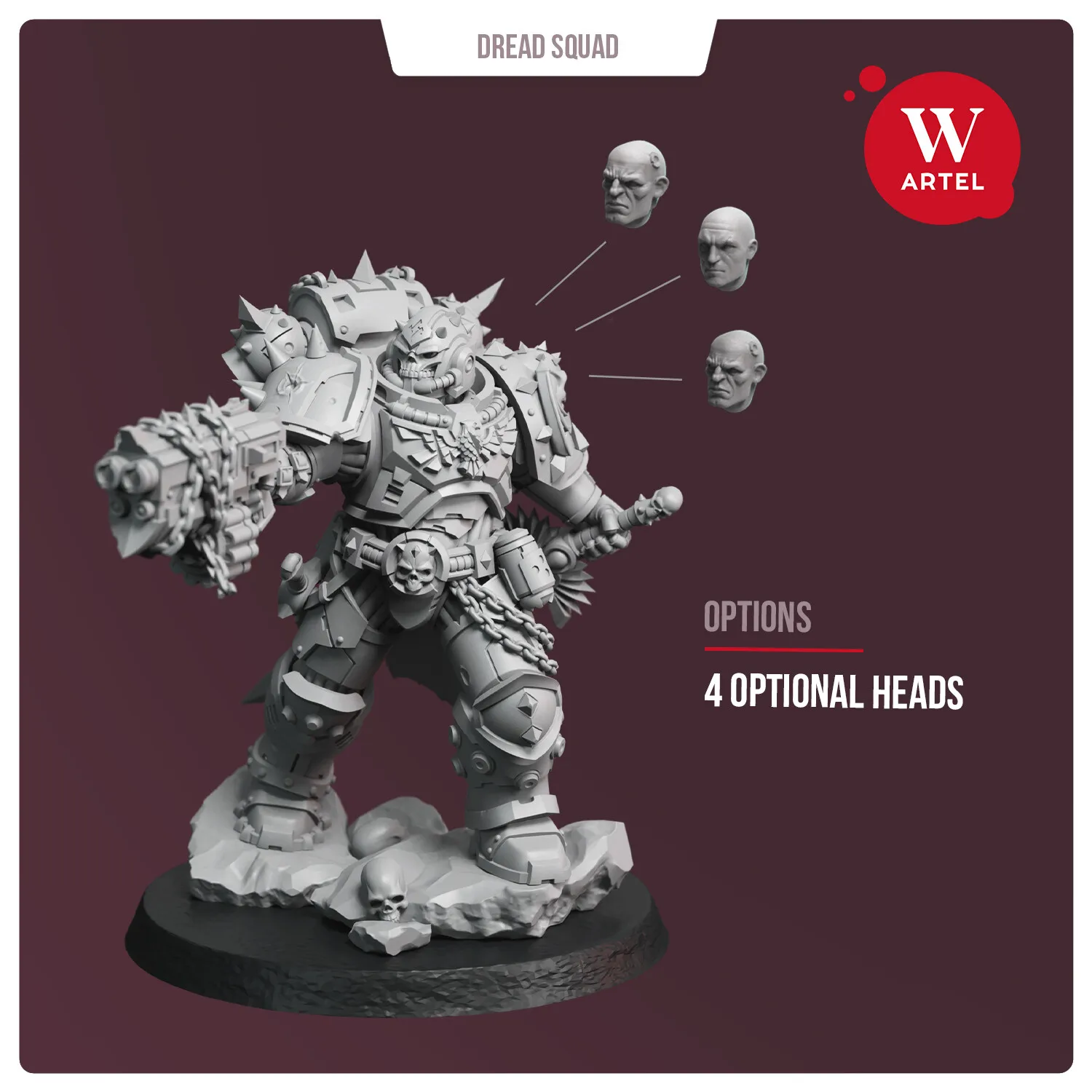 

Unpainted Resin Model Board Game Wargames Garage Kits Miniatures Leader Of The Dread Squad
