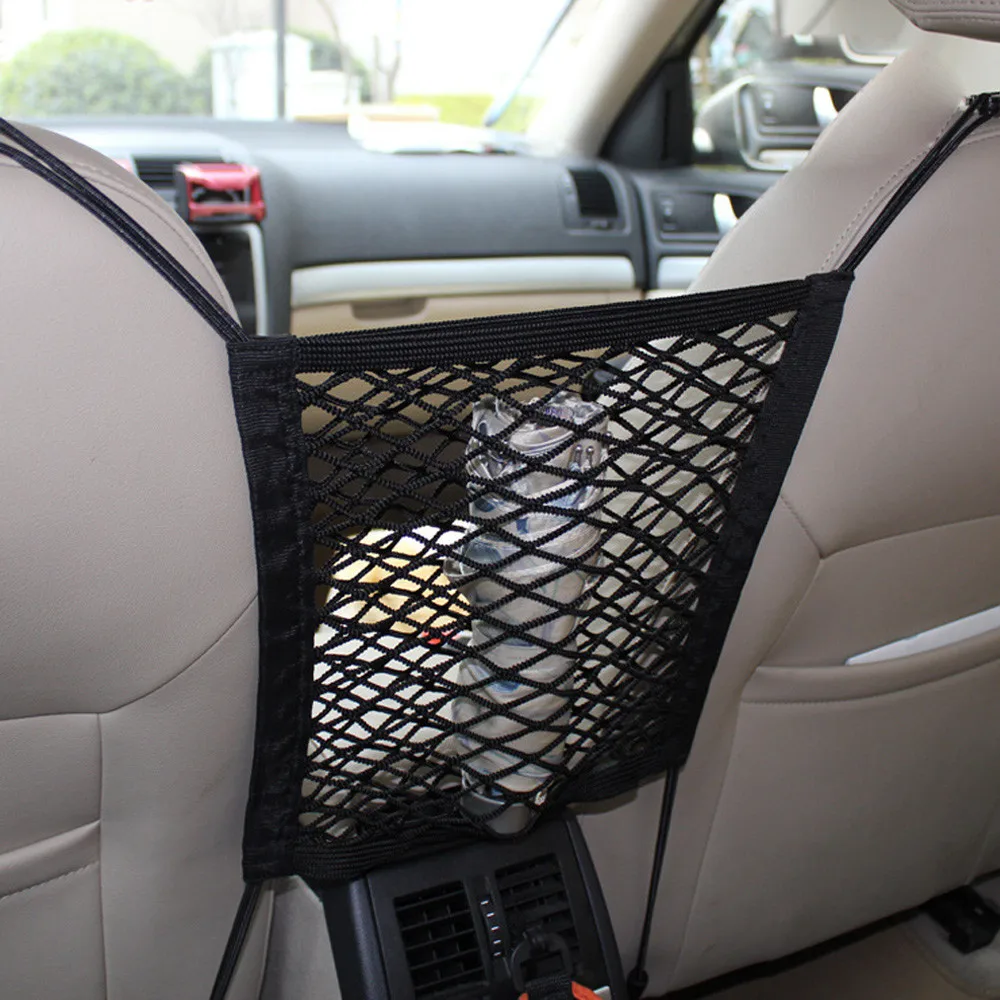 

Car Mesh Organizer, Seat Back Net Bag, Barrier of Backseat Pet Kids, Cargo Tissue Purse Holder, Driver Storage Netting Pouch