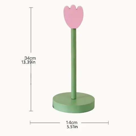 Стойка для рулонной бумаги с цветком тюльпана, милая современная деревянная полка для хранения полотенец, экономия места, домашний декор, подставка для салфеток, ванная комната