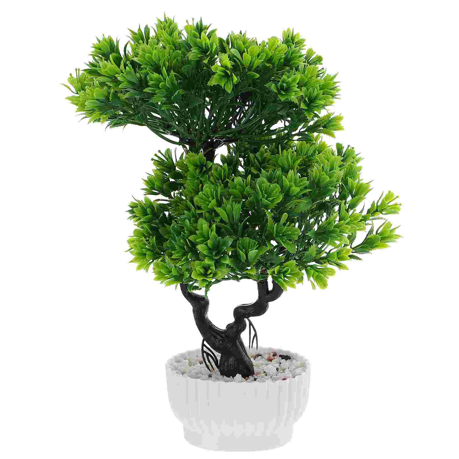 

Bonsai Tree Artificial Fake Pine Plantpot Potted Faux Decor Japanese Mini Flower Decoration Greenery Indoor Zendesktop Office