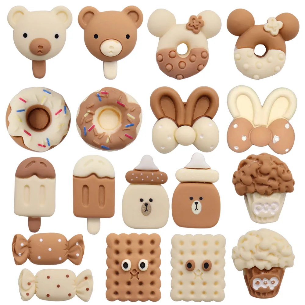 Одиночная распродажа 1 шт. подвески для обуви из смолы печенье Пончик торт