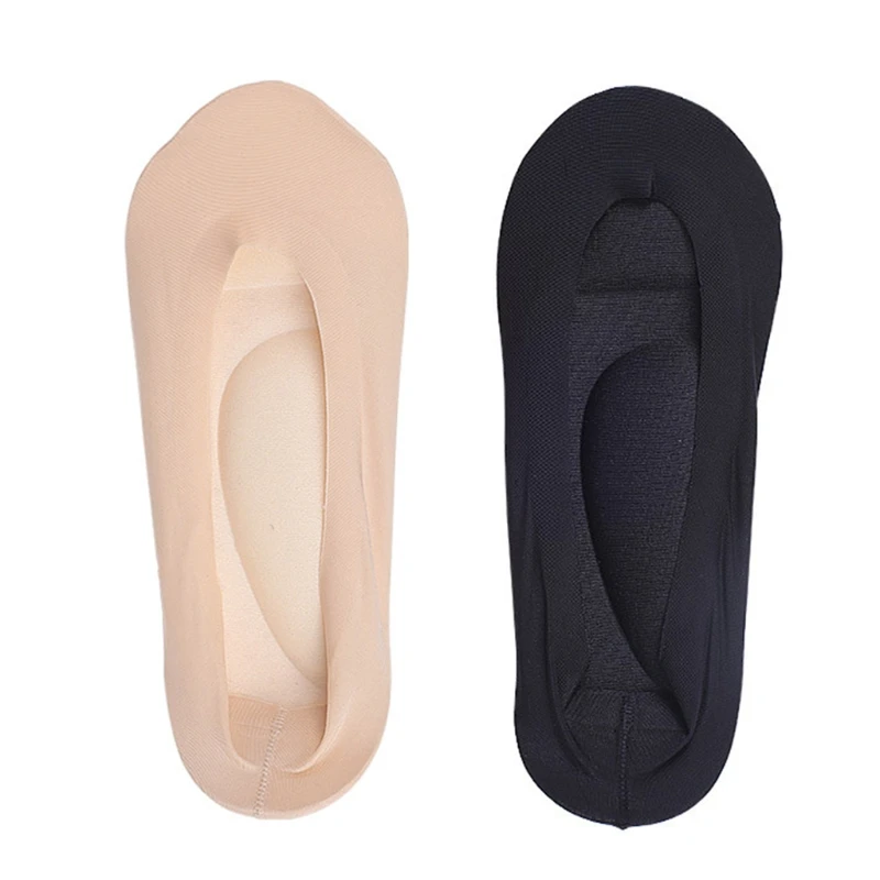 

3 Pairs 3D Women Socks Invisiable Sponge Ice Silk Ladies No Show Socks Non-slip Boat Sock Low Cut Feet Socks Drop Shipping