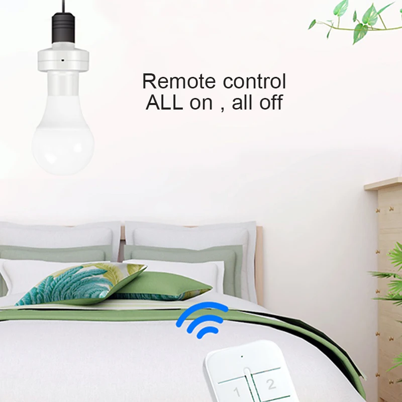 

90-250v Smart Lamp Holder Smart Home Hands-free Voice Control Wifi Smart Light Bulb Adapter Light Bulb E27 E26 Wireless