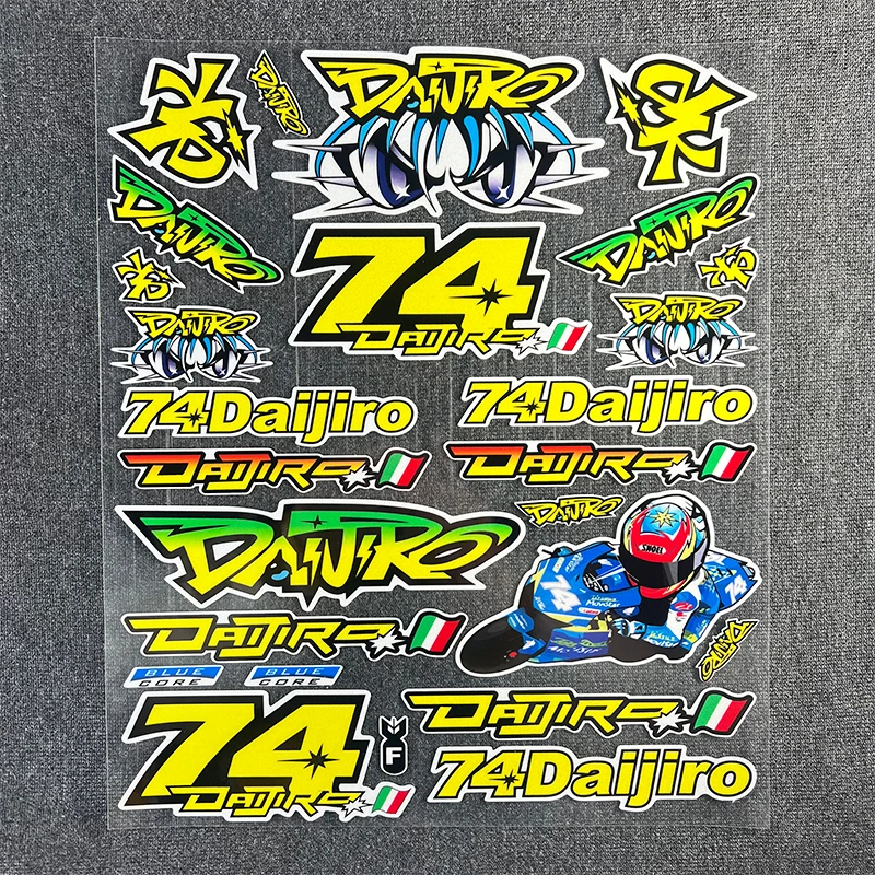 

Reflective Motorcycle Accessories Stickers Decals Logo Daijiro Kato 74 Kit For HONDA YAMAHA SUZUKI KTM SYM
