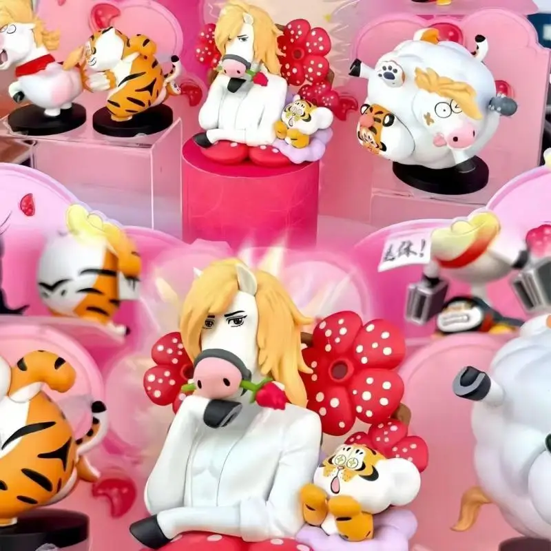 Фото Коллекционная фигурка Funism I'm Not a Fat Tiger из серии Blind Box Ma Ma Fu Fu для подарка на Весенний фестиваль, оригинальная игрушка-тигр №2