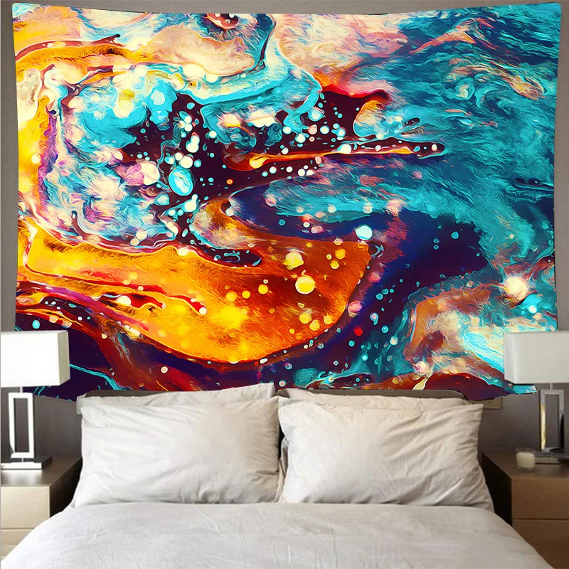 

Богемный красочный скандинавский настенный светильник Ins хиппи психоделический окрашенный ковер