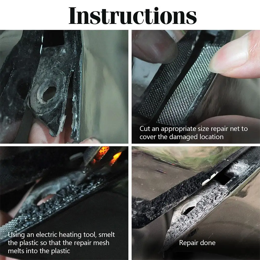 Сетка для ремонта автомобильного бампера из нержавеющей стали пластиковая сетка