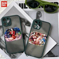 bandai one piece phone case luxury silicone shockproof matte for iphone 7 8 plus x xs xr 11 12 13 mini pro max
