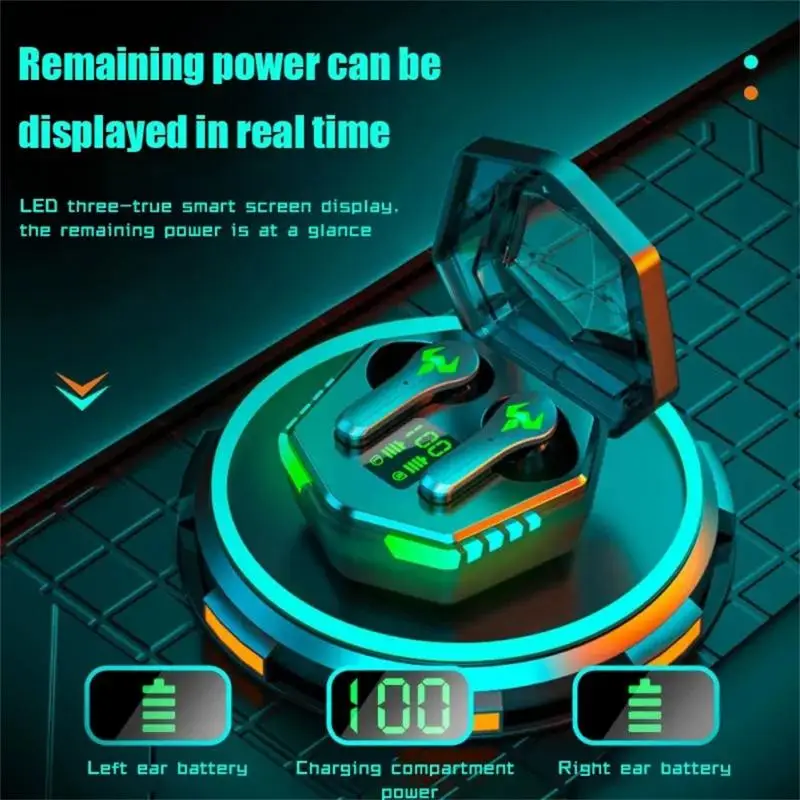 

Music Gamer Headset Hifi Sound Tws Headset 8d Stereo Power Display Gaming Earphones Earbuds Foldable Binaural Call Waterproof