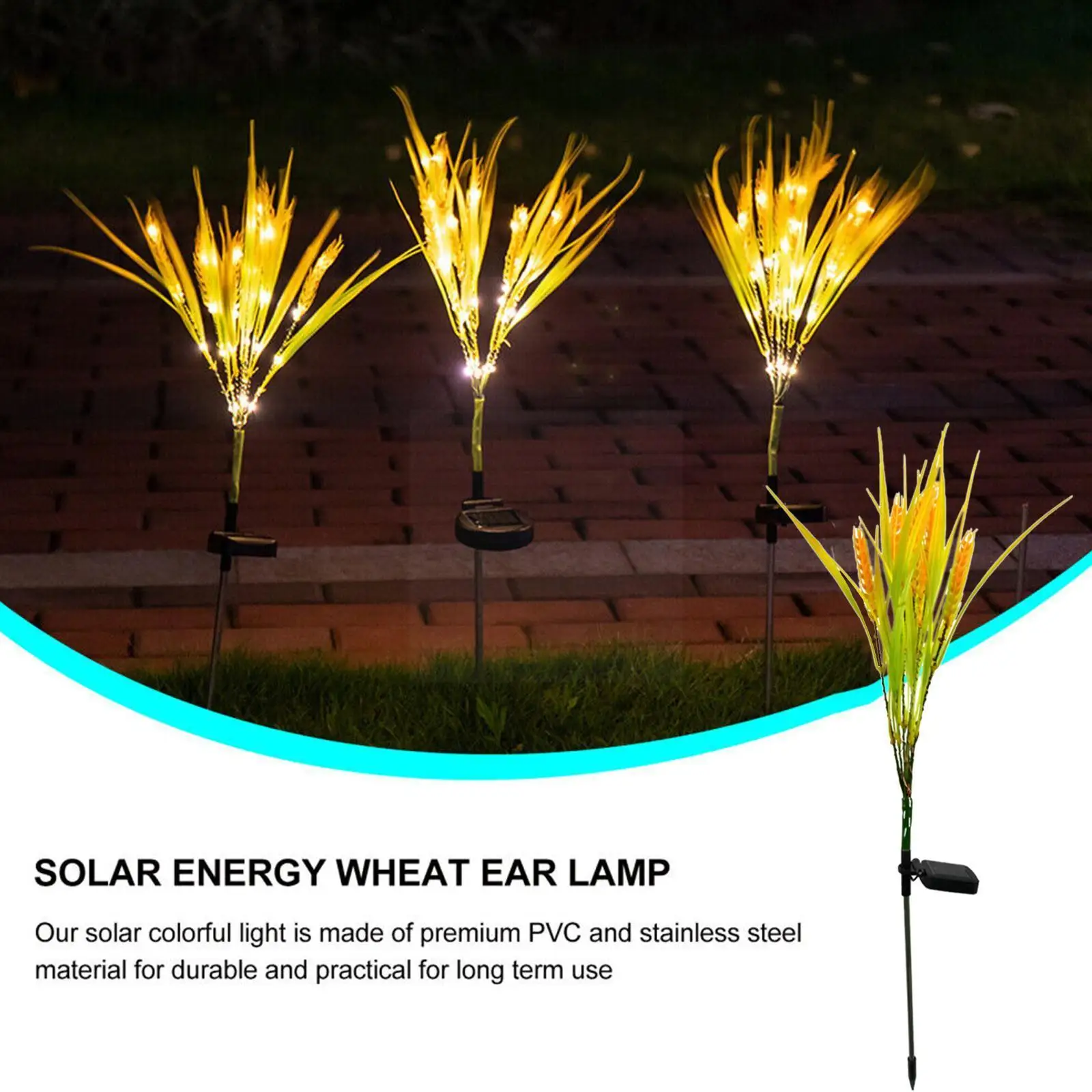 

Уличные светодиодные лампы пшеницы на солнечной батарее, уличные водонепроницаемые декоративные лампы для сада и фермерского дома, декор д...