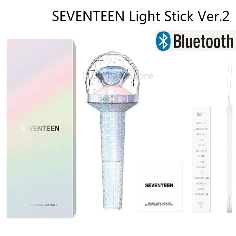 

Kpop Official Light Stick Seventeens Lightstick Ver 2.0 with Bluetooth Concert LED Glow Lamps Hiphop Light up Toys Glowing Time