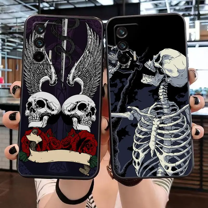 

Case For OPPO Realme GT 2 Pro Master NARZO 50 50I 50A 5G C35 C33 C31 C30 C30S C21 C21Y C20 C15 Case Scary Fashion Gothic skull