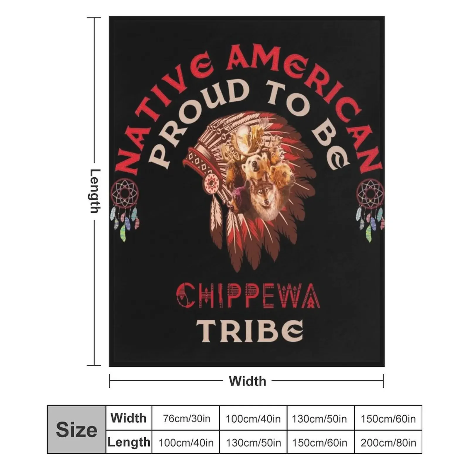 Одеяло Native American Proud To Be Chippewa Tribe Роскошные дизайнерские декоративные волосатые