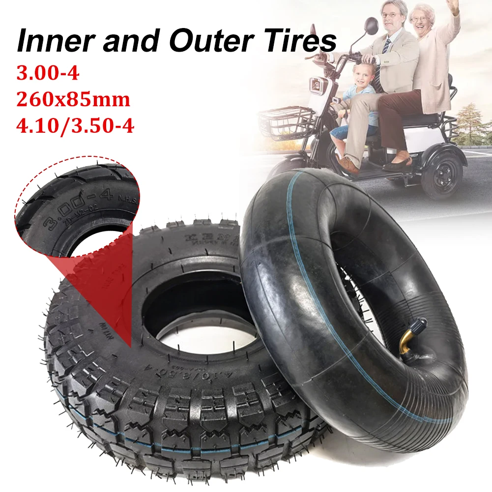 4.10/3.50-4 Inner Tube Outer Tire Electric Scooter Tricycle 
