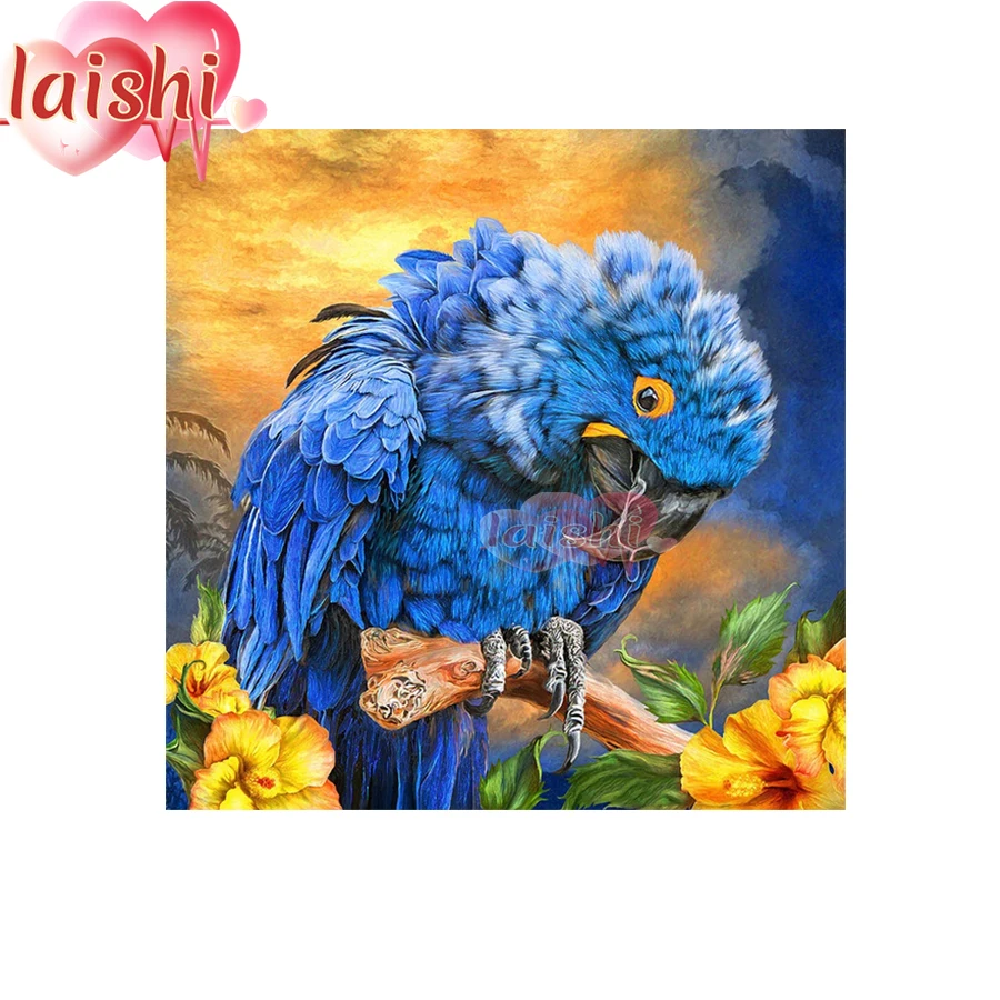 

New DIY 5D Diamond Painting Parrot animal Cross Stitch Kits Full Round/square Embroidery Mosaic Art Picture of Rhinestones Decor