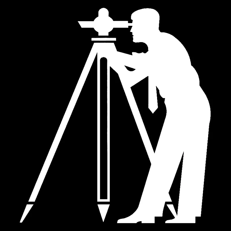 

Engineer Surveying Car Sticker Vinyl Decor Car Styling Black/Silver 14cm*12cm