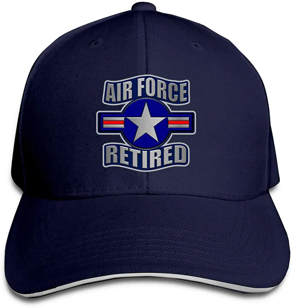 

US Air Force Retired Men Cotton Classic Baseball Cap Adjustable Size