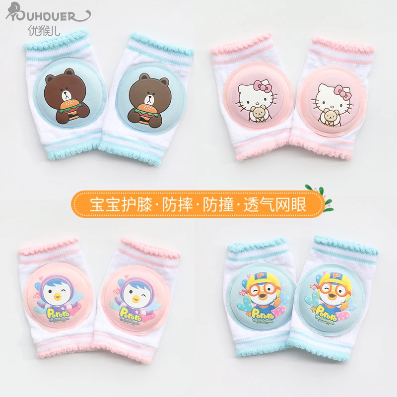 

Наколенник Sanrios аниме Kt Cat для детей 0-3 лет, подушка для ползания, милая защита для колена, детский наколенник, подарок