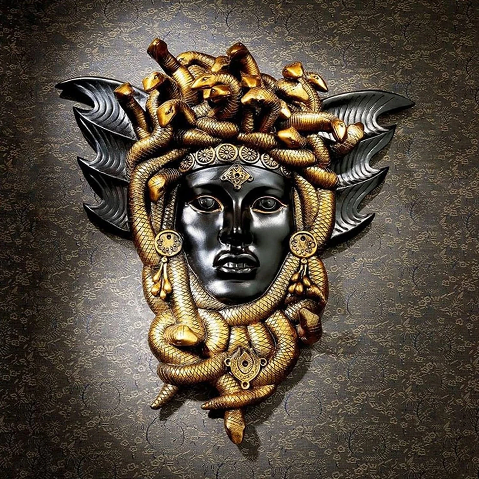 

Unique Medusa Gothic Mythology Legend Snake Statue Greece Wall Hanging Statue Myth MonsterResin Home Living-room Decoration