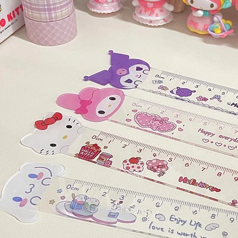 Фото Линейка Cinnamoroll: милая, прочная, с четкой шкалой, для школы, офиса, черчения, подарок. №5