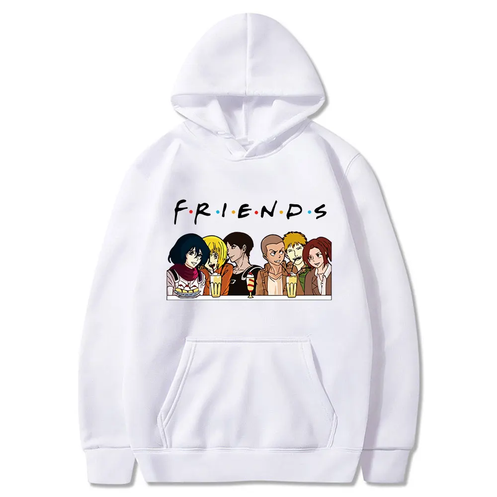 

Cosplay Anime Attack on Titan Friends Graphic Hoodie Men women Long Sleeve Loose Hip Hop Hooded Harajuku Streetwear Sweatshirt