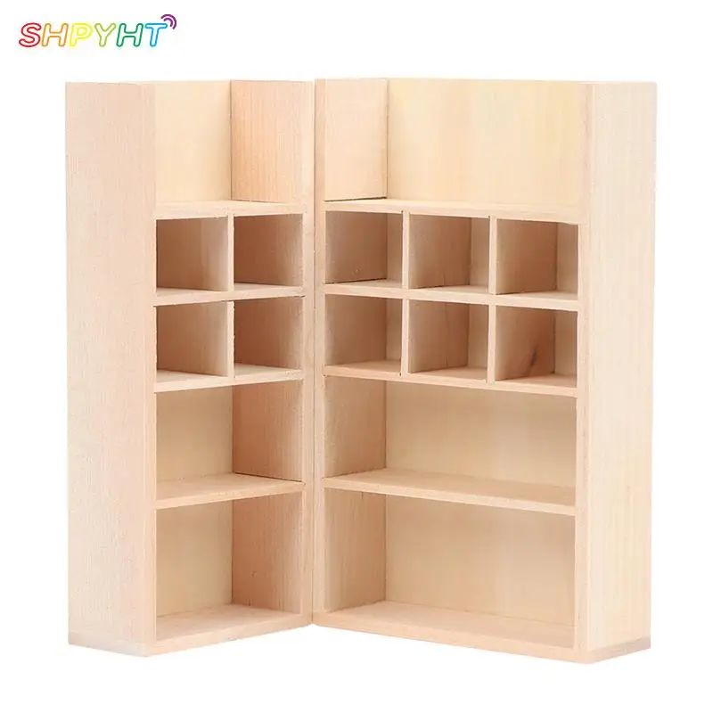 

1PC Miniature Closet Hanging TV Book Cake Bedside Table Cabinet Shelf Legs Cupboard Model Dollhouse Furniture Decor DIY Toys