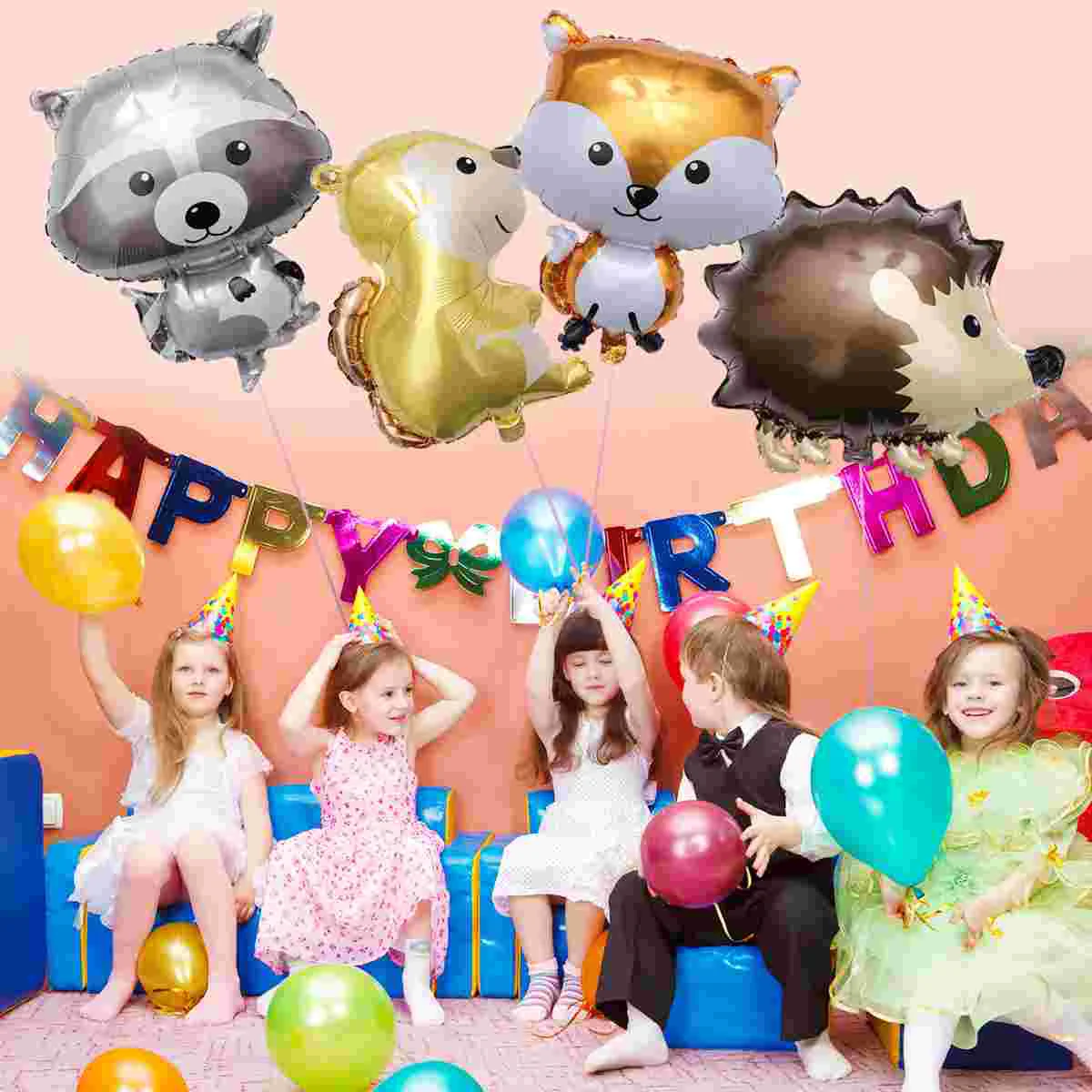 

Balloons Balloon Animal Partymylar Foil Birthday Cartoon Aluminum Decoration Shower Happy Helium Cute Decorations Baby