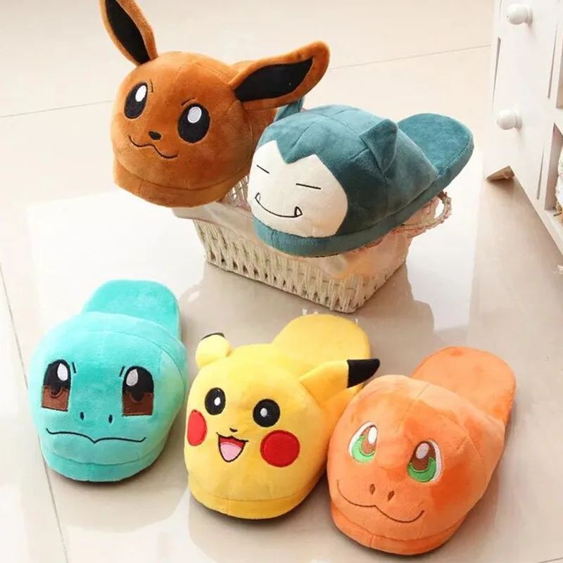 

Anime Pokmon Pokémon Pokemon Pikachu Squirtle Bulbasaur Cosplay Cotton Slippers Shoe Plush Toy Halloween Party Props Xmas Gift