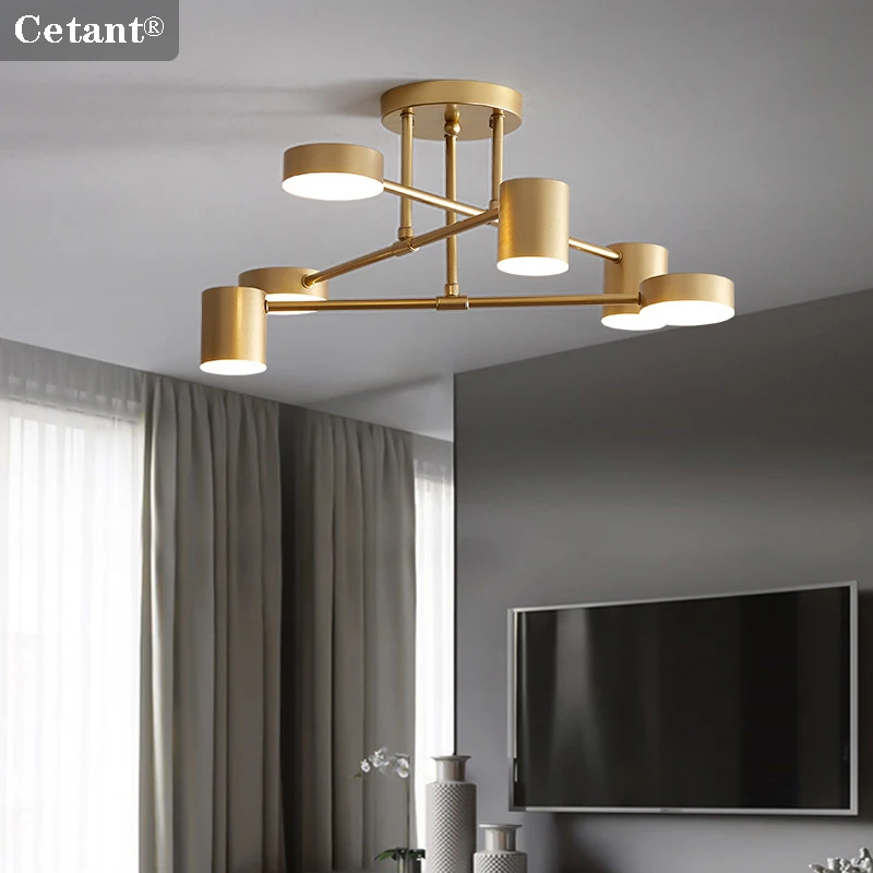 Современная светодиодная люстра с несколькими головками трехцветный светильник