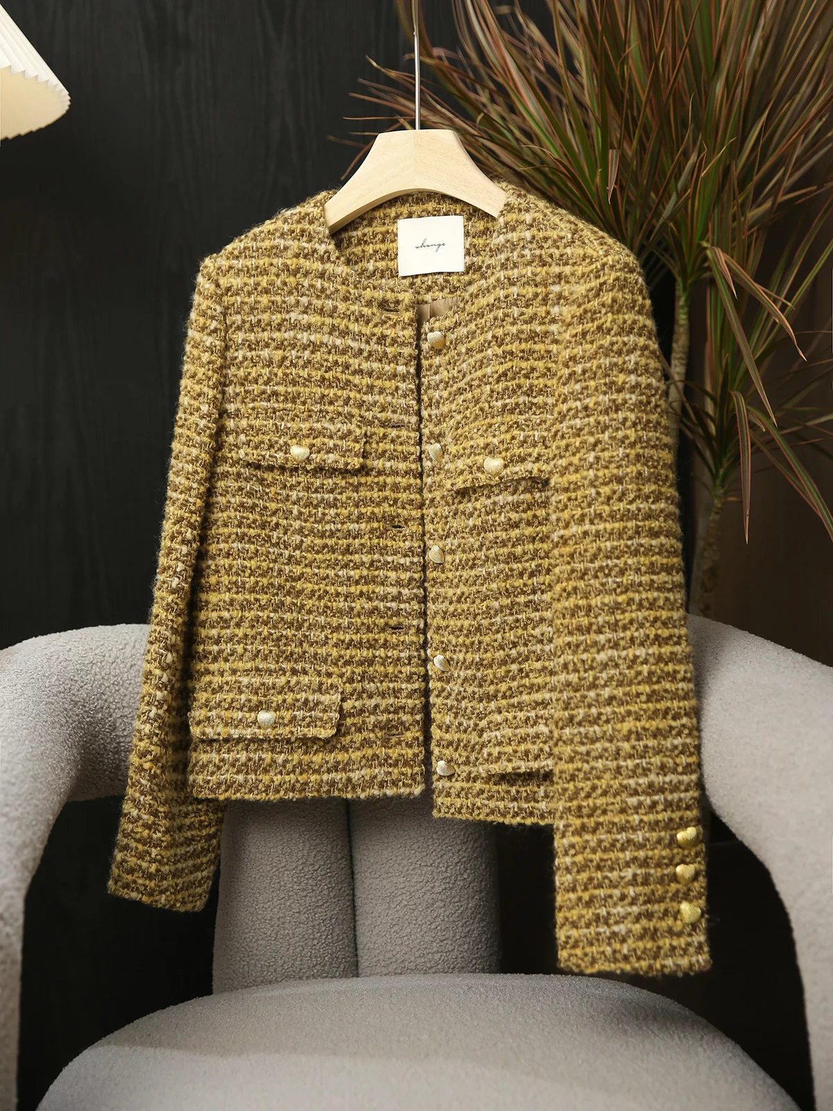 

Autumn and Winter French Wool Tweed Elegant Retro Short Coat