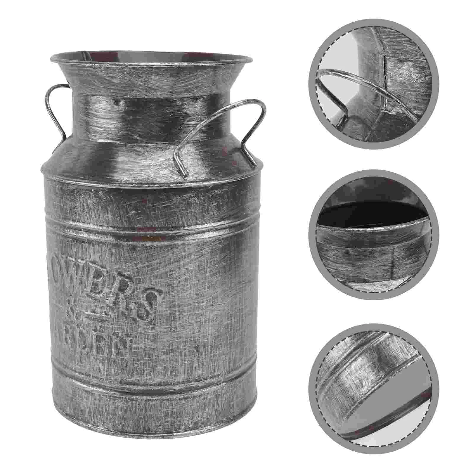 

Decorative Galvanized Vase Do Old Tin Bucket Mexican Flowers Decoration Arranging