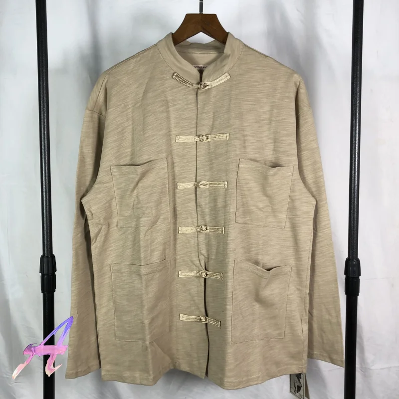 Oversize Kapital Shirts Men's Women's Smiling Face Chinese Style Tang Suit Chinese Retro Disc Button Cotton Long-sleeved Jacket