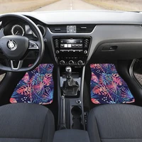 purple pink peach leaves floral flowers car floor mats set front and back floor mats for car car accessories