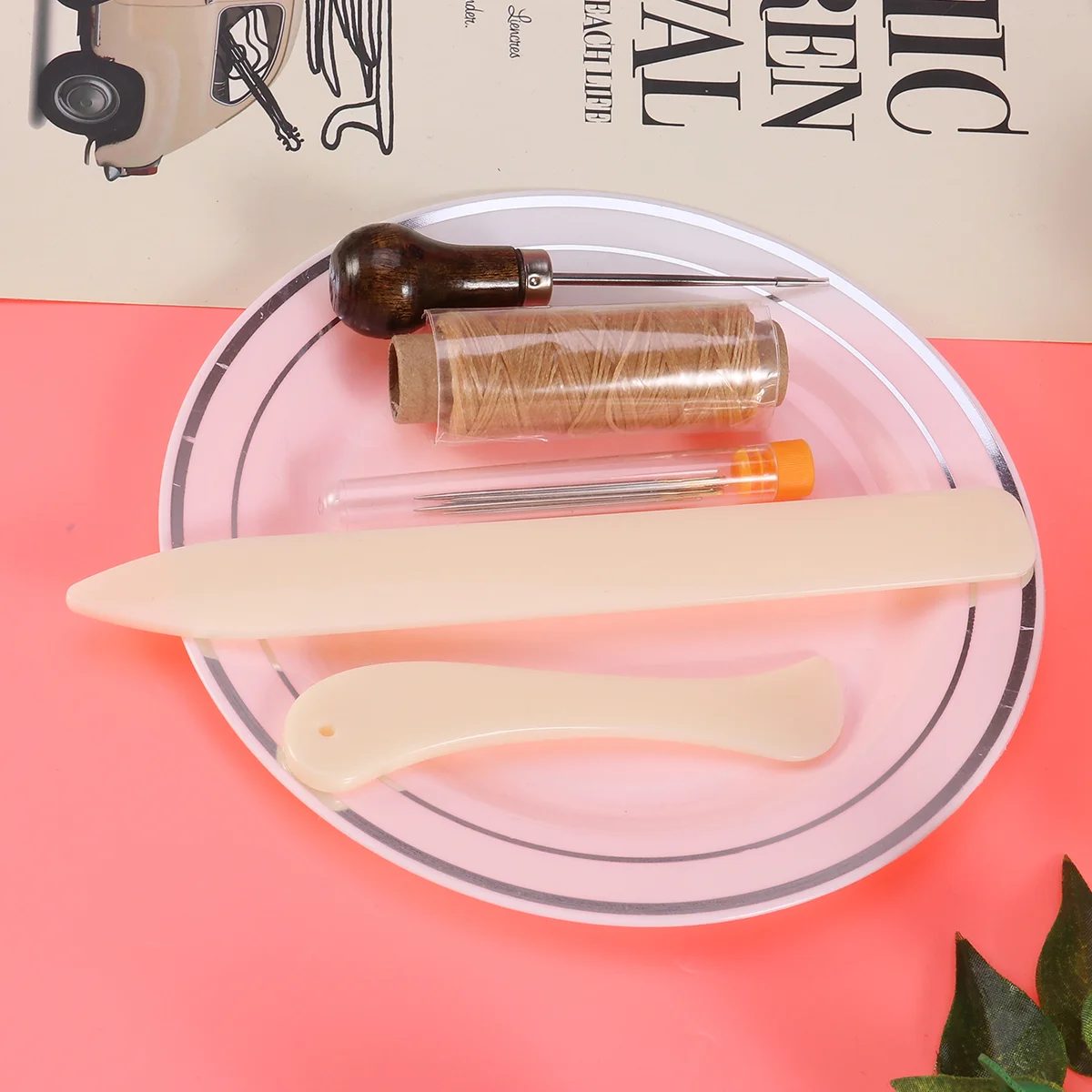 

Bookbinding Tools Paper Set Kit Book Binding Supplies Bone Sewing Creasertool Folder Thread Books Eye Starter Waxed Large