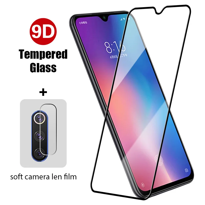 

9D Protective Glass for Xiaomi Mi 10T Pro Lite 5G A3 A2 A1 Screen Protector Glass on Xiaomi Mi 10 9 9T SE Pro Lite Lens Film