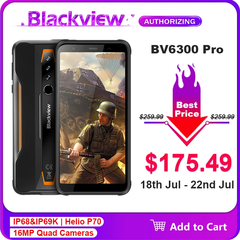 Blackview BV6300 Pro Водонепроницаемый смартфон 6 ГБ + 128 4380 мАч 16 МП Android | Мобильные