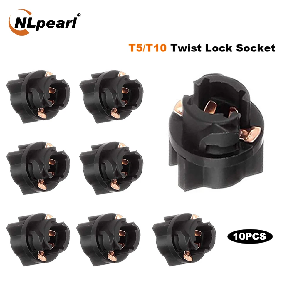 

NLpearl10X Сигнальная лампа T5 Светодиодная поворотная розетка PC74 T10 Led W5W 174 PC194 Панель приборов Патрон для лампы Основание 192 168