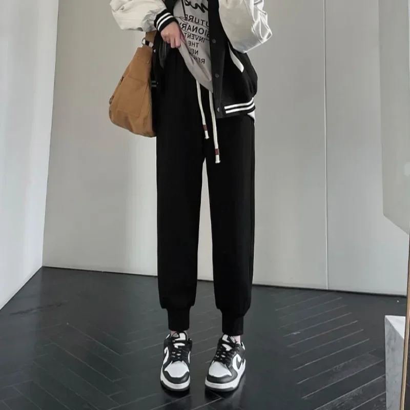 Женские модные брюки-джоггеры в стиле пэчворк однотонные брюки-султанки с