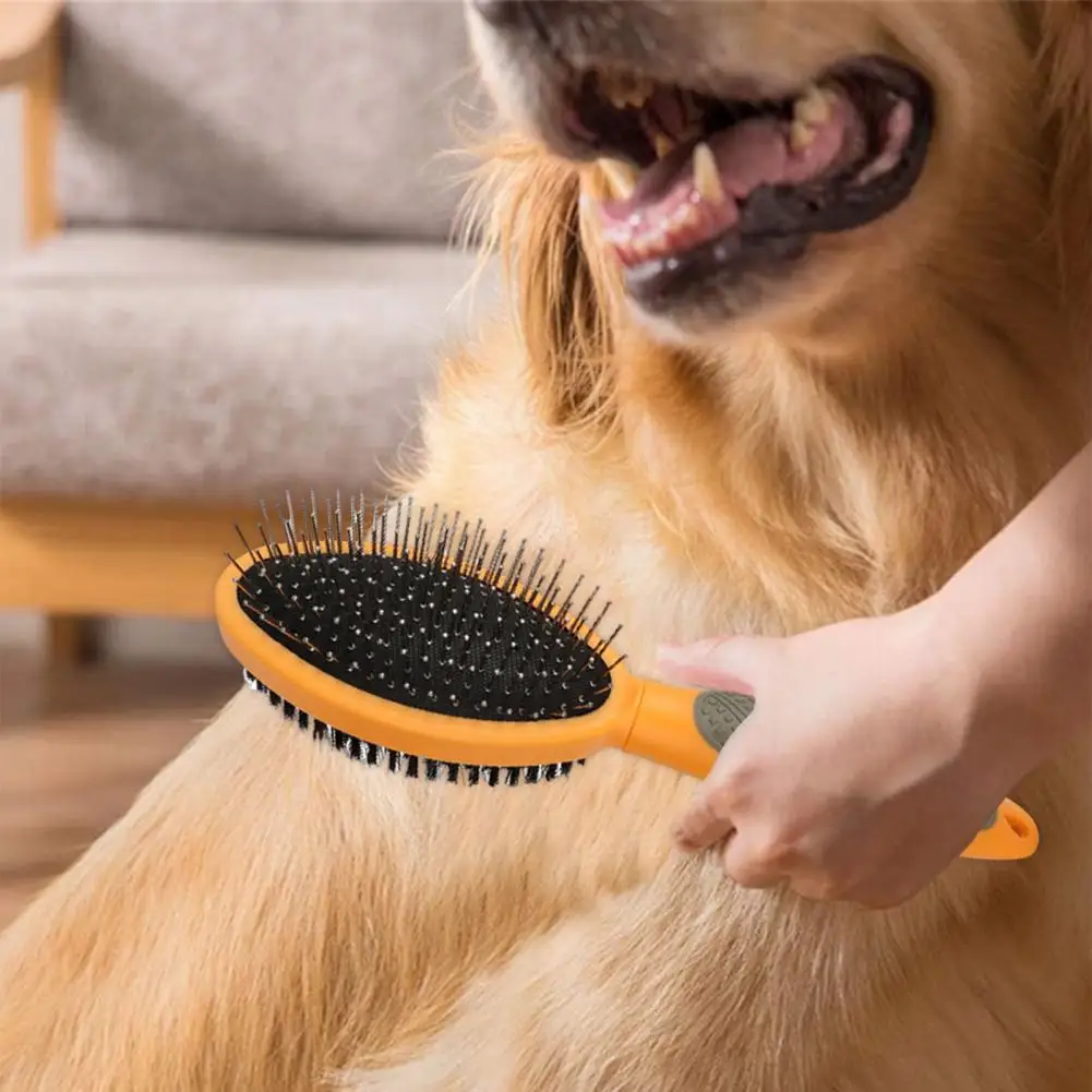 Щетка для груминга собак двойная щетка вычесывания домашних питомцев с