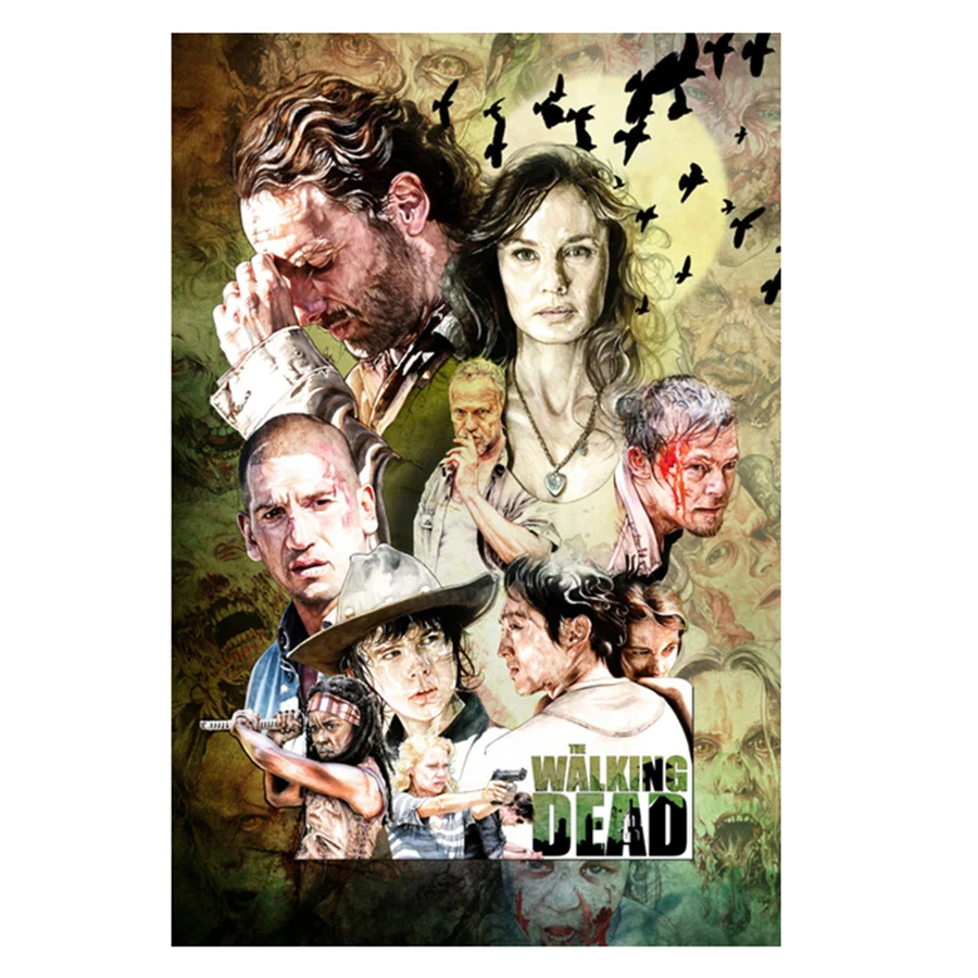 

5D алмазная вышивка Ходячие мертвецы ТВ мозаика ручная работа настенное искусство картина Стразы Вышивка крестиком Картина пазл домашний д...