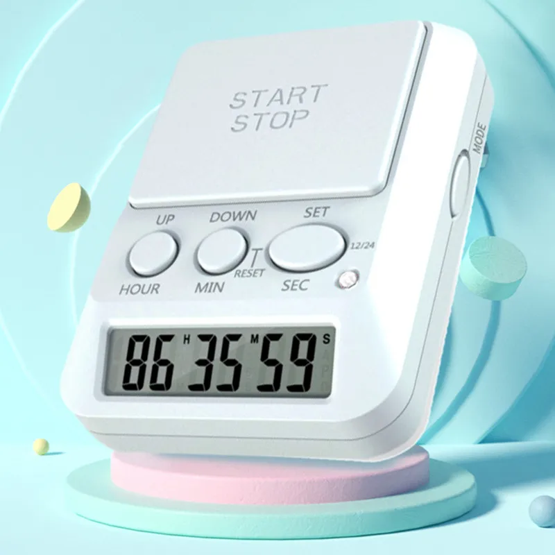 Led dijital zamanlayıcı dijital sesli zamanlayıcı mutfak çalışma alarmı manuel elektronik büyük düğme geri sayım saati mutfak aksesuarları