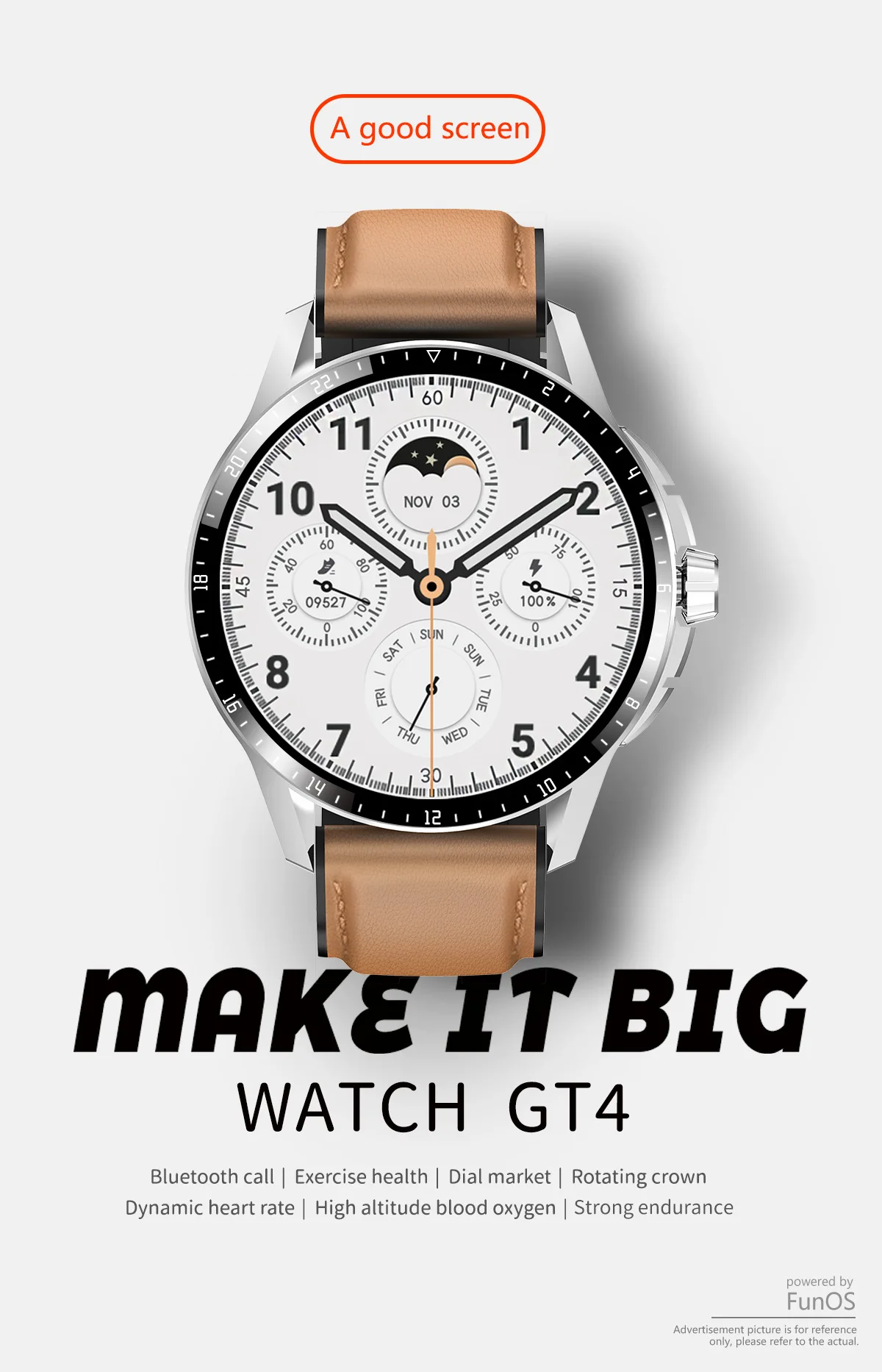 

GT4 Pro New Smart Watch High Definition Bluetooth Call Heart Rate Blood Oxygen ECG Waterproof Smartwatch Offline Payment Watches