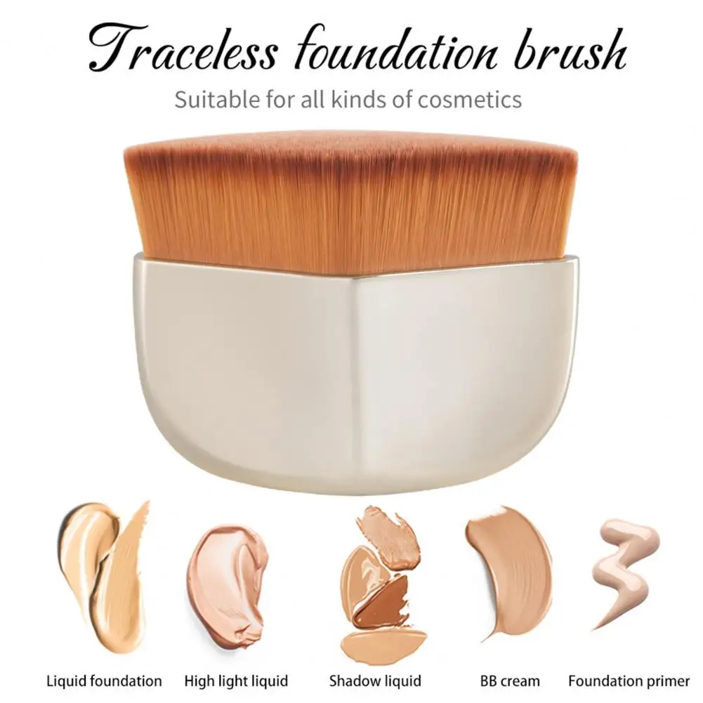 

1 Pcs Hexagon Makeup Brush Facial Blush Brush With Box Portable Professional Foundation Brush Large Cosmetics Soft Base Makeup